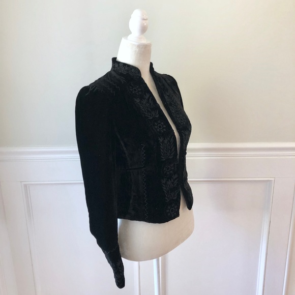 BCBGMaxAzria Black Velvet Blazer - Picture 5 of 7